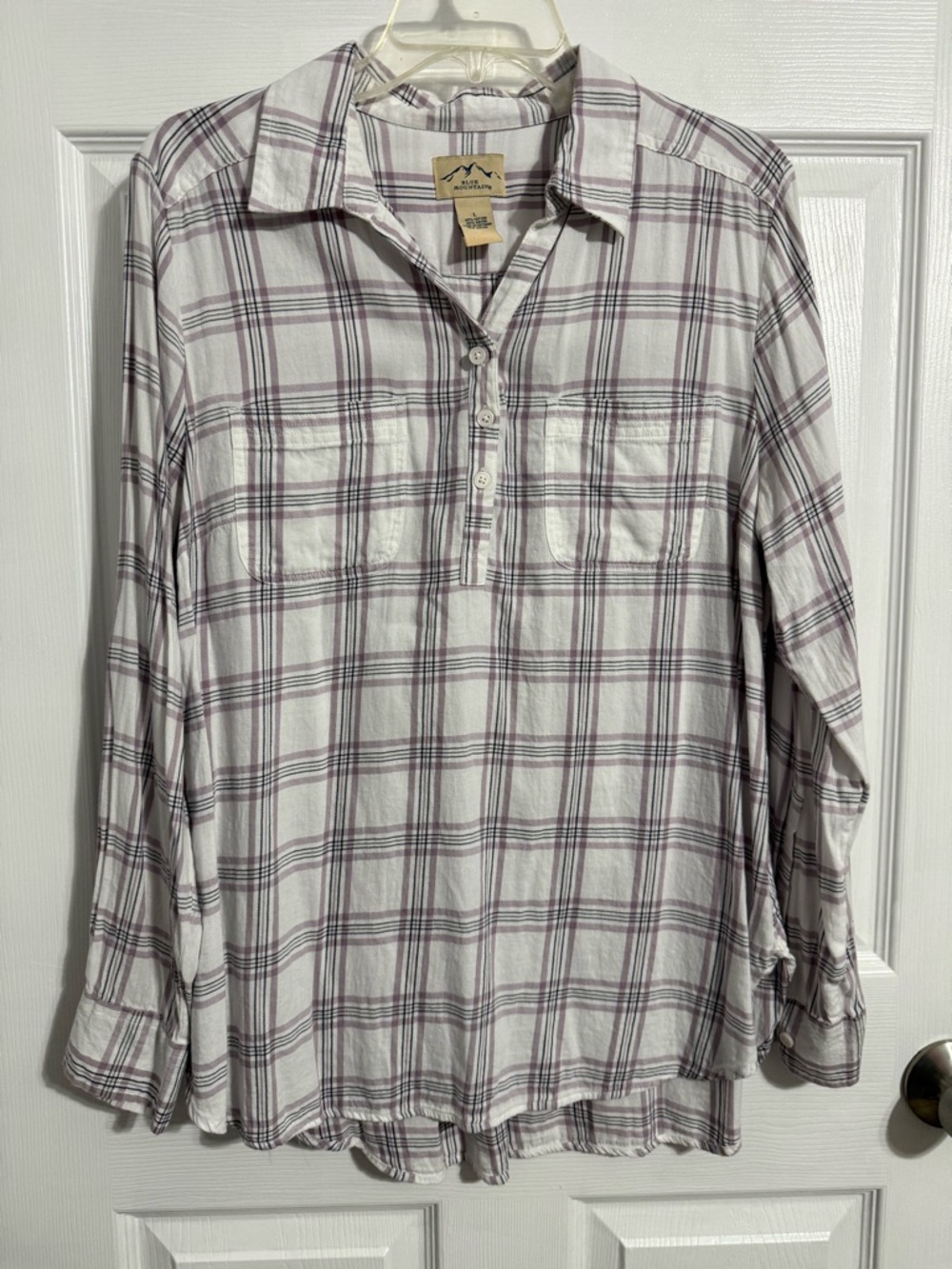 Blue Mountain Lavender & Navy Plaid Button-Up Shirt
